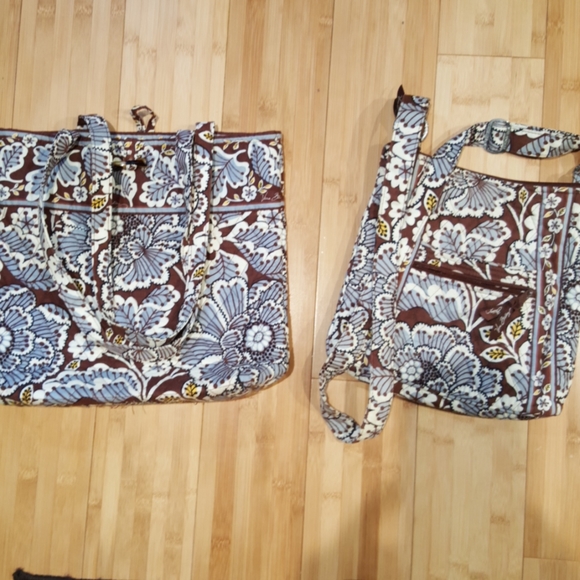 Vera Bradley Slate Blooms tote & hipster